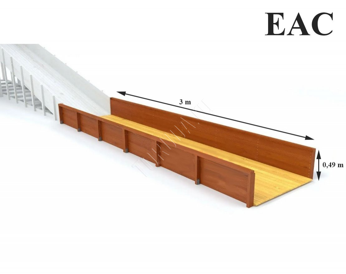 Выкат для зимней горки 3 м (ширина ската 1,2 м)